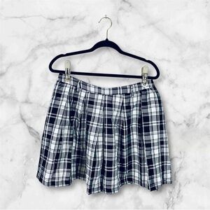 Hot Topic vintage plaid fit and flare pleated high waist skirt size large